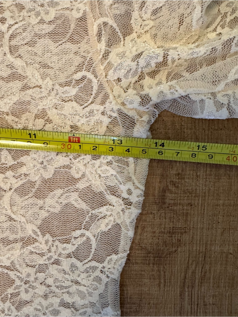 Current Mood Ivory Lace Mock Neck Mini Dress Sheer Romantic Coquette Size Small - Picture 7 of 7